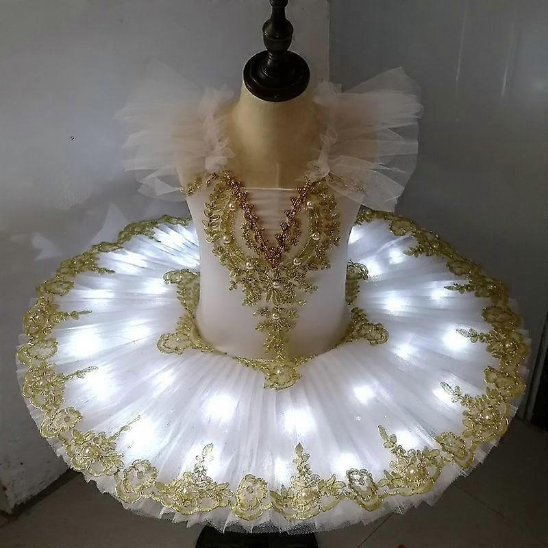 Tutu Ballet Led Light Swan Lake Ballerina Pancake Girl Adult Child Ballet Dress Kids Dance Costumes Tutu Led