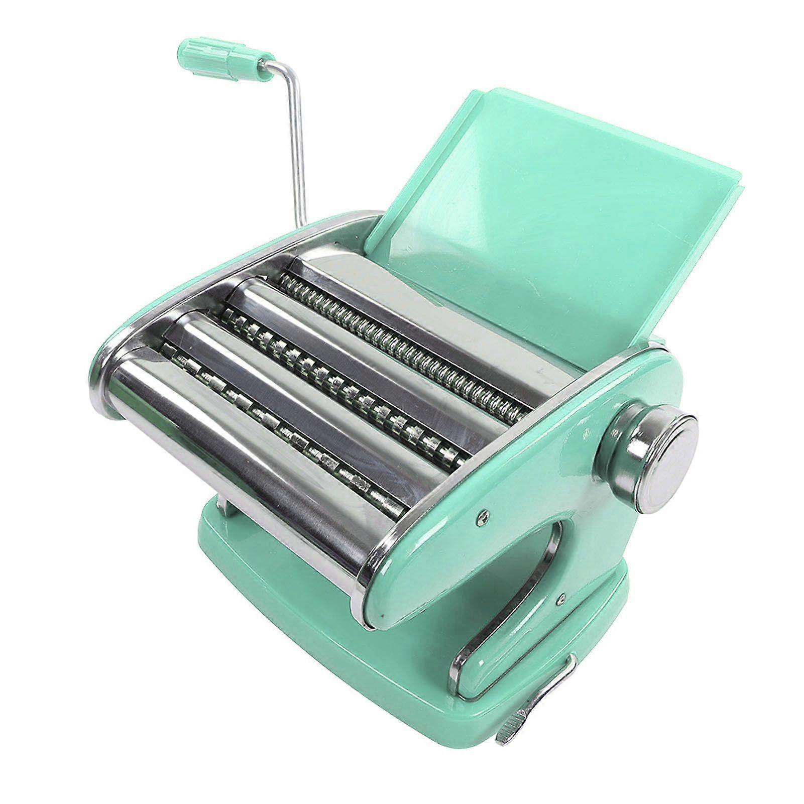 Machine à pâtes à manivelle multifonction multifonction pour lasagne Fettuccine Dumpling Wrapper Menthe Vert Ventouse Type 3 Lame