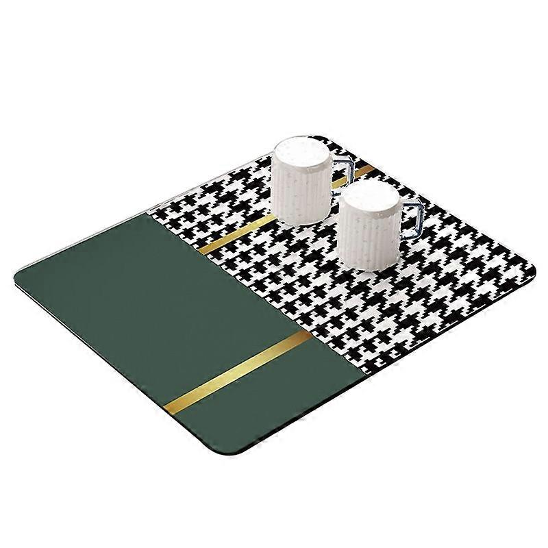 30x40cm Absorbent Drainage Dish Drying Mat Tableware Draining Pad-Style M