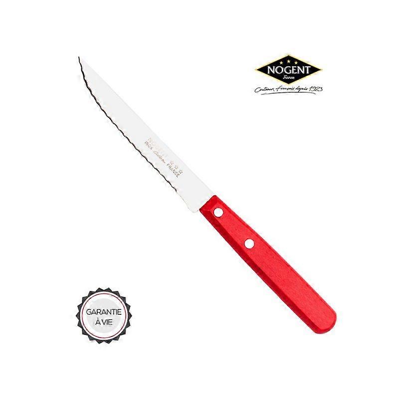 Nogent Steak knife serrated cutting edge with wooden handle
