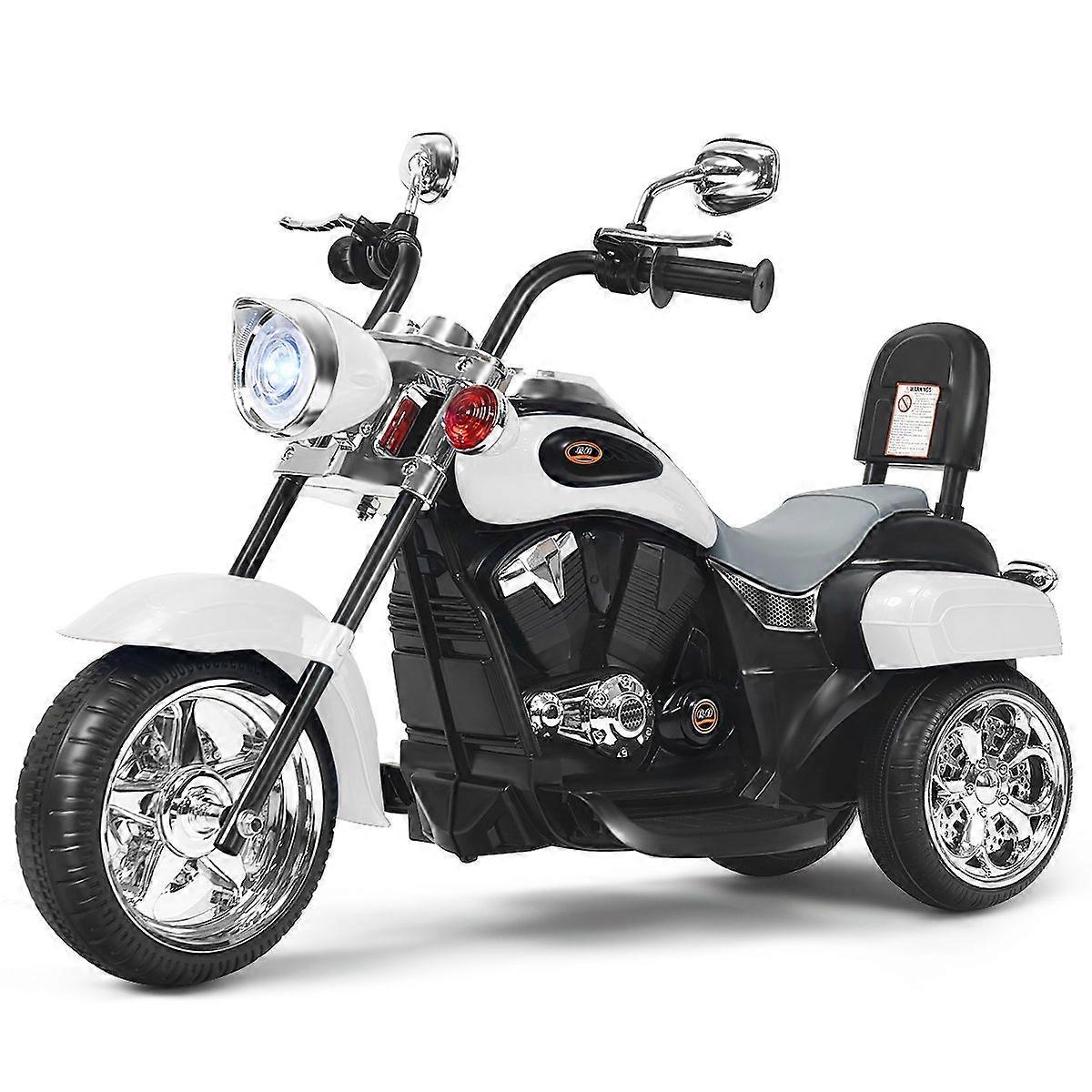 Chopper Style Motorcycle Battery Powered Motorcycle 91 x 48 x 64 cm White + Black