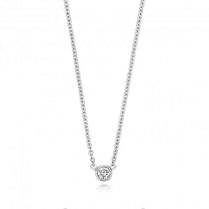 Diamond Jewellery 18ct White Gold Diamond Necklace NDQ109W