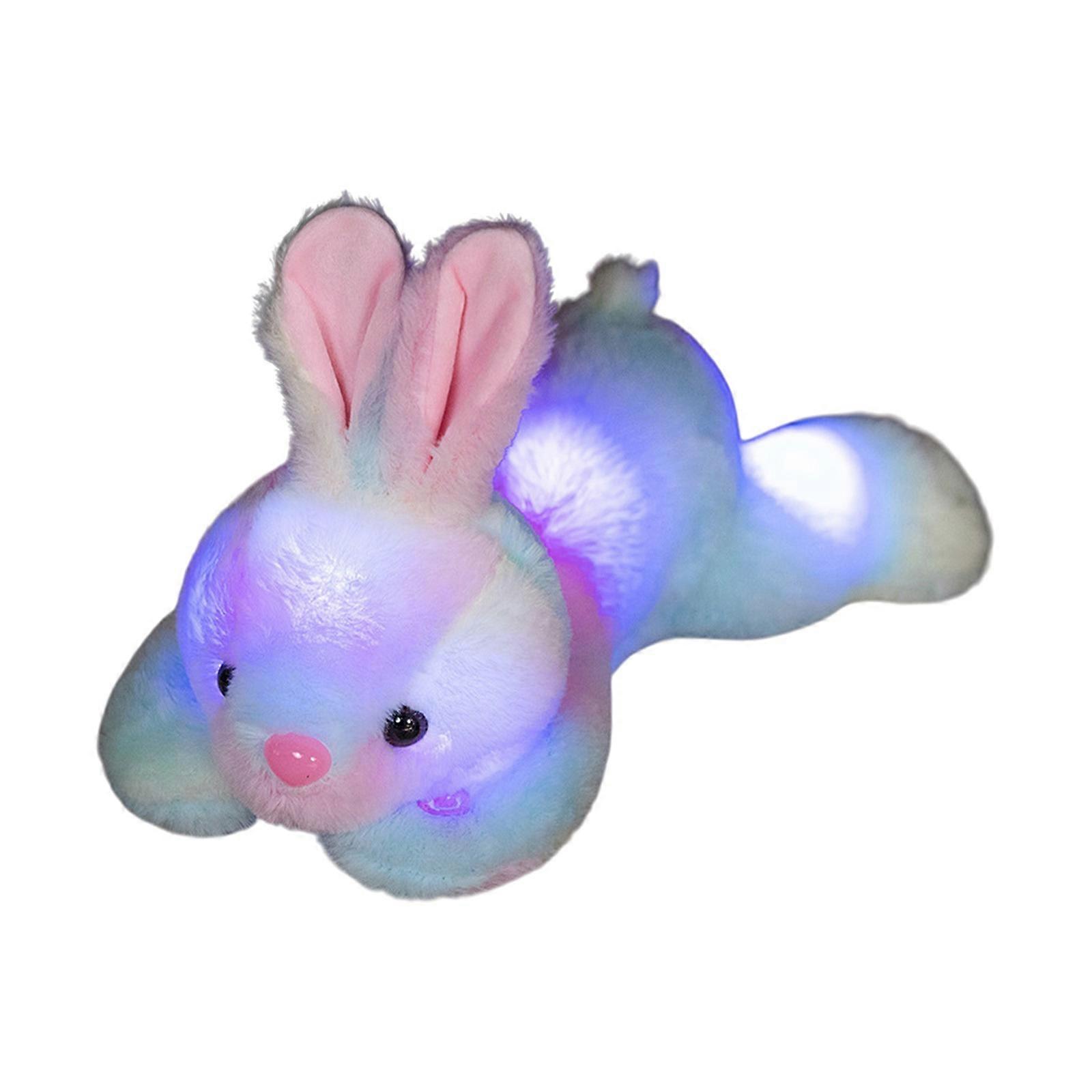 Cute Glowing Rabbits Plushie Soft Toy For Childrens Sleep Comfortion With AA Batteries Interactive Toy