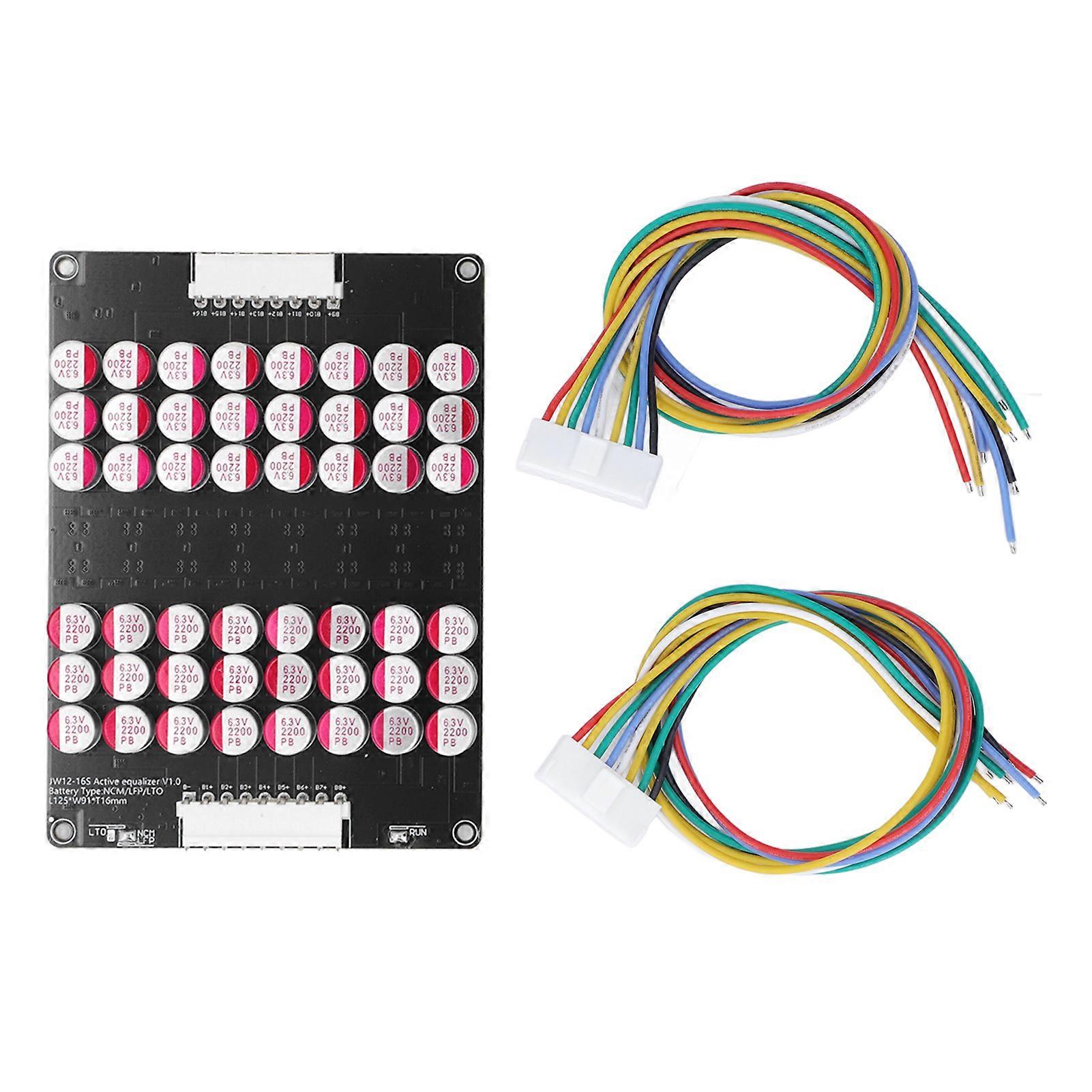 Lithium Battery nce Board 12 to 16S Lithium Battery Protection Board with Cable 1.8V‑4.5V