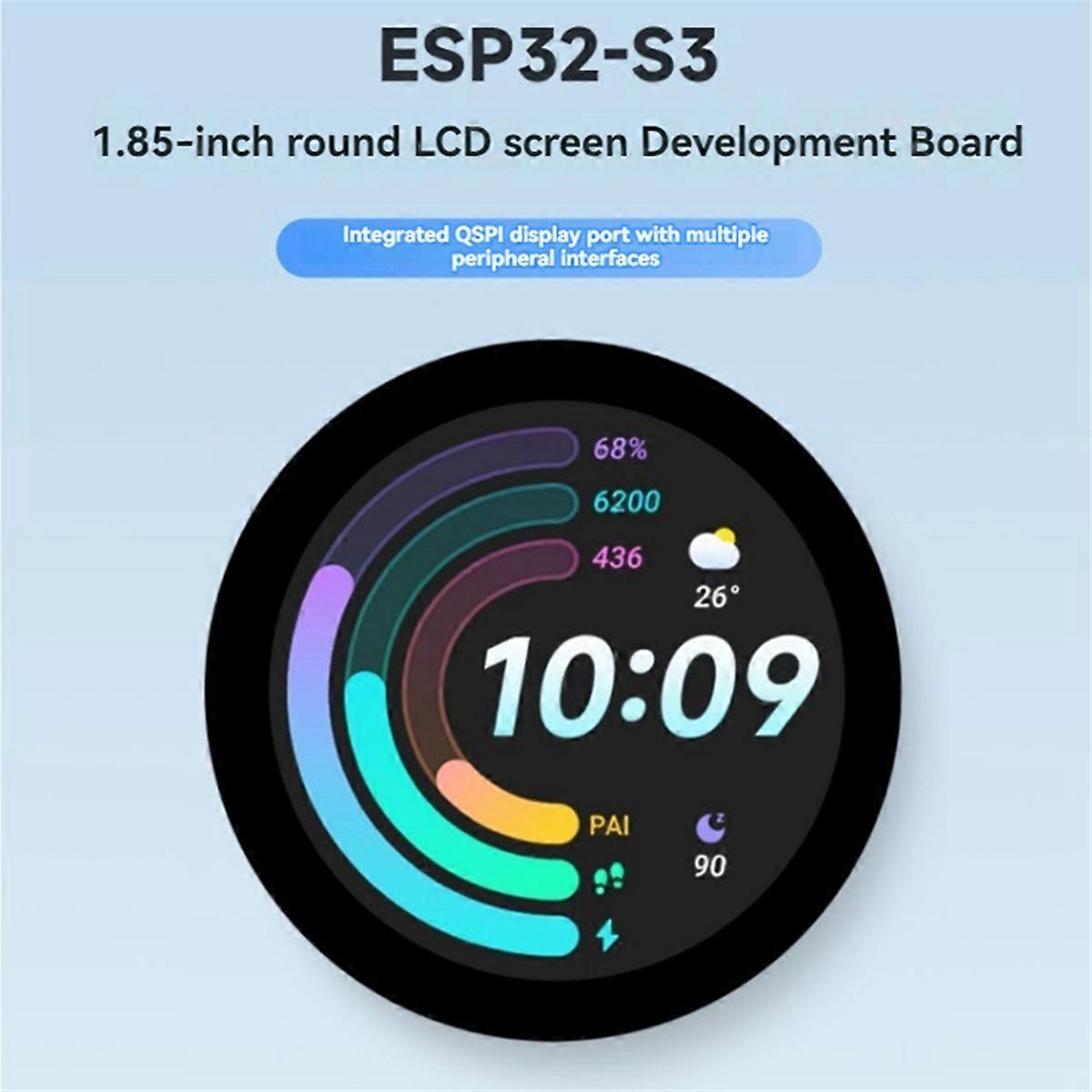 ESP32-S3 Development Board with 1.85inch Round LCD Touch Display