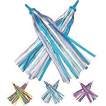 1 Paar Stuur Fringe Streamer Tape Voor Kinderfiets, Scooter Fiets Handvatten Ribbonpurpleblue