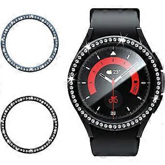 2pcs Bezel Accessories For Watch 6 47mm Bezel, Pc Bezel Ring Cover Anti Cover Decor For Galaxy Watch 6 47mm Dark Blue-Black