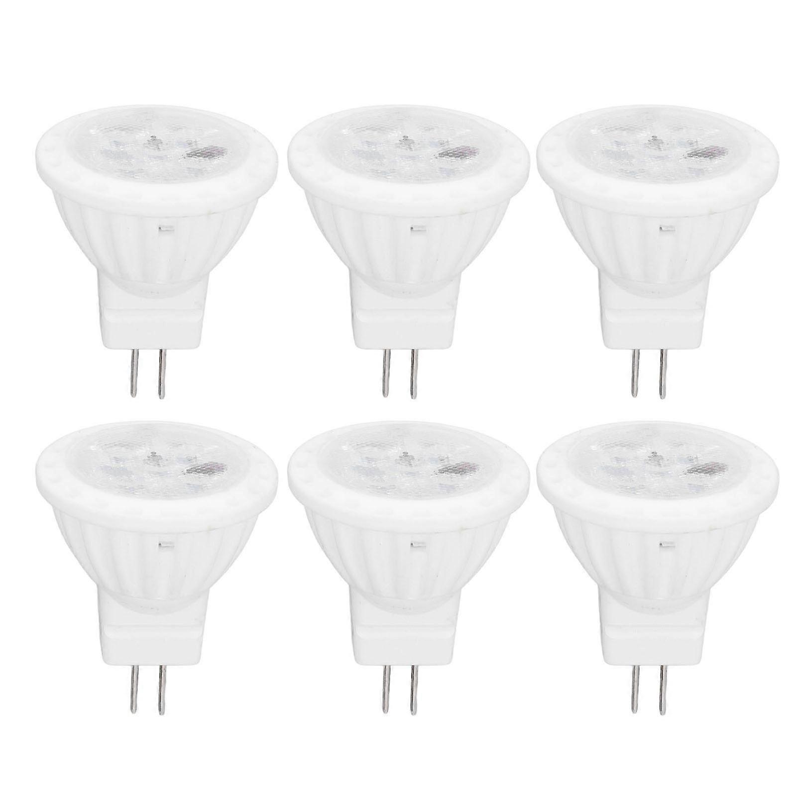 6pcs Brightness Dimming LED Spot Light Bulbs 360LM MR11 LED Landscape Track Light with Ceramic GU4 Base 110V 4W