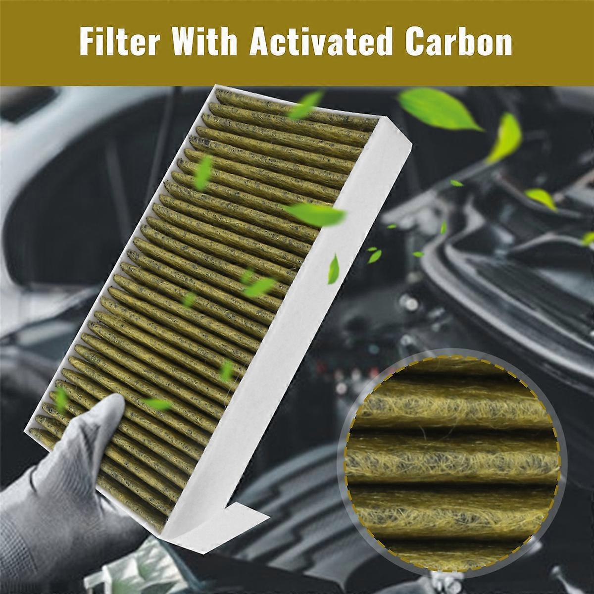 2Pcs Model 3 Air Conditioning Filter Replacement for Y with Activated Carbon Car Air Filter