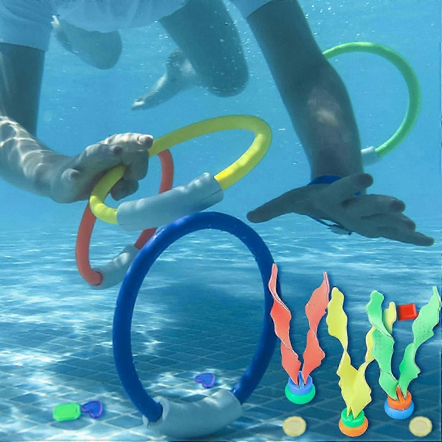 thumbnail image 2 of 22-Piece Underwater Diving Toy Set – Rings, Torpedoes, Sticks For Pool Fun 2 of 4