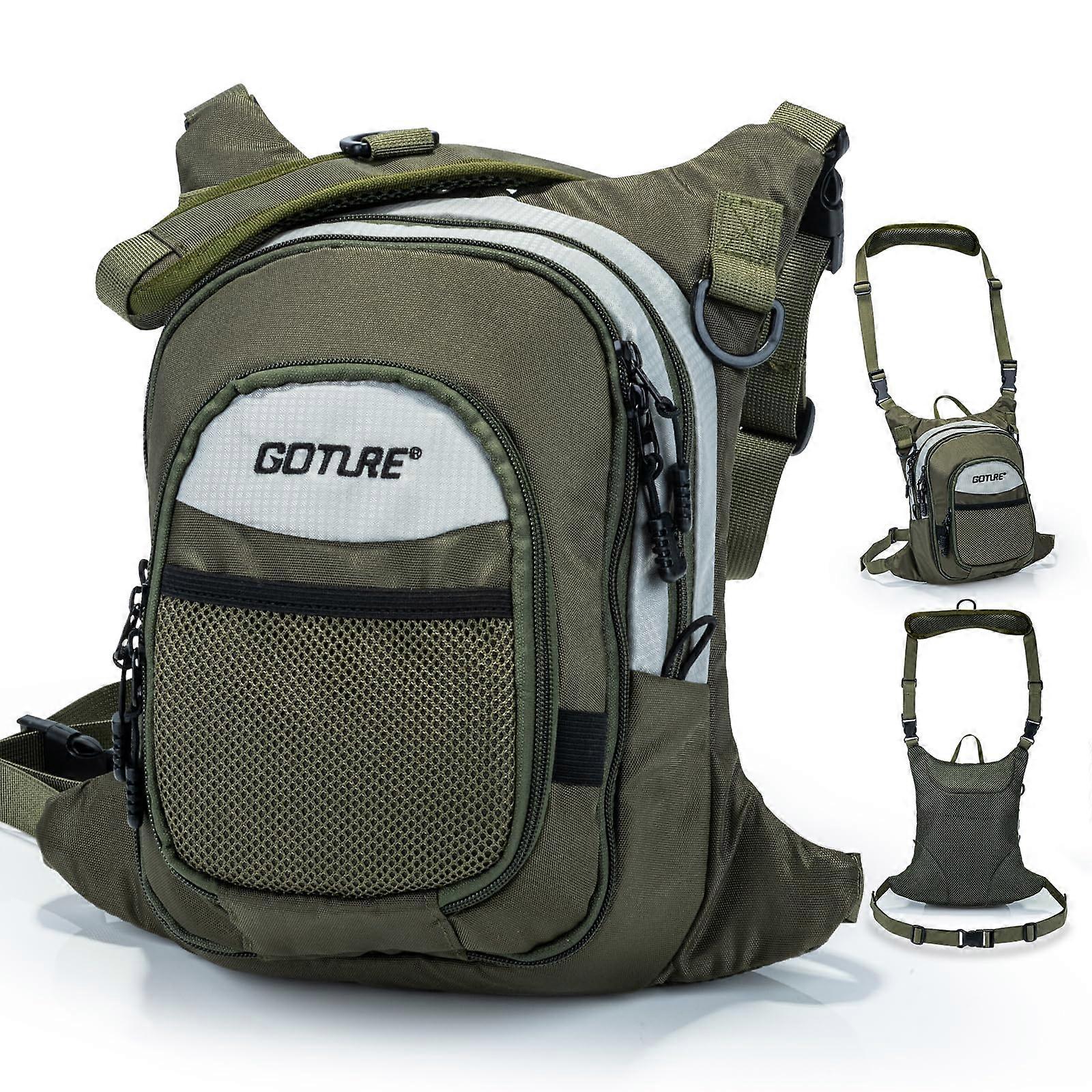 Chest Bag for Fly Fishing with Waist Bag Use Fits Up to 2 Tackle/Fly Box