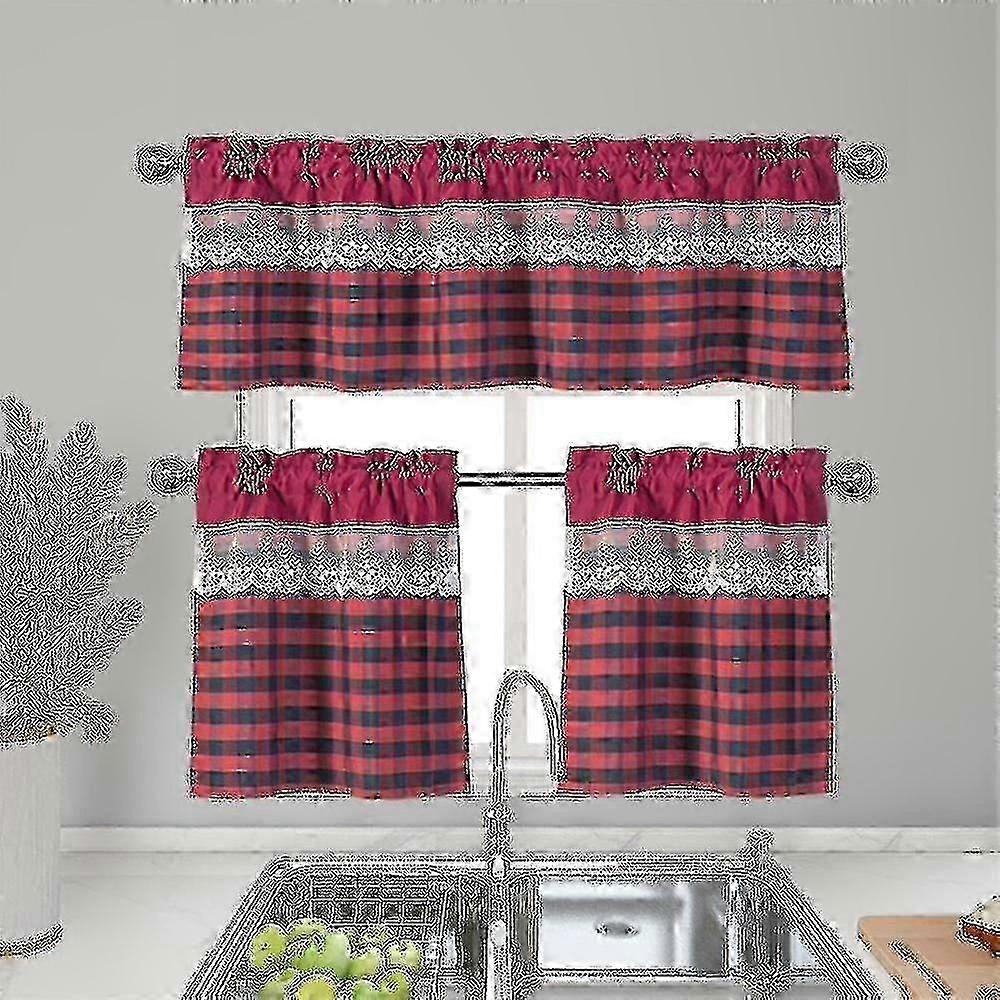 Kitchen Curtains Decor Window Curtain Luxury Cafe Valance Topper Drapes