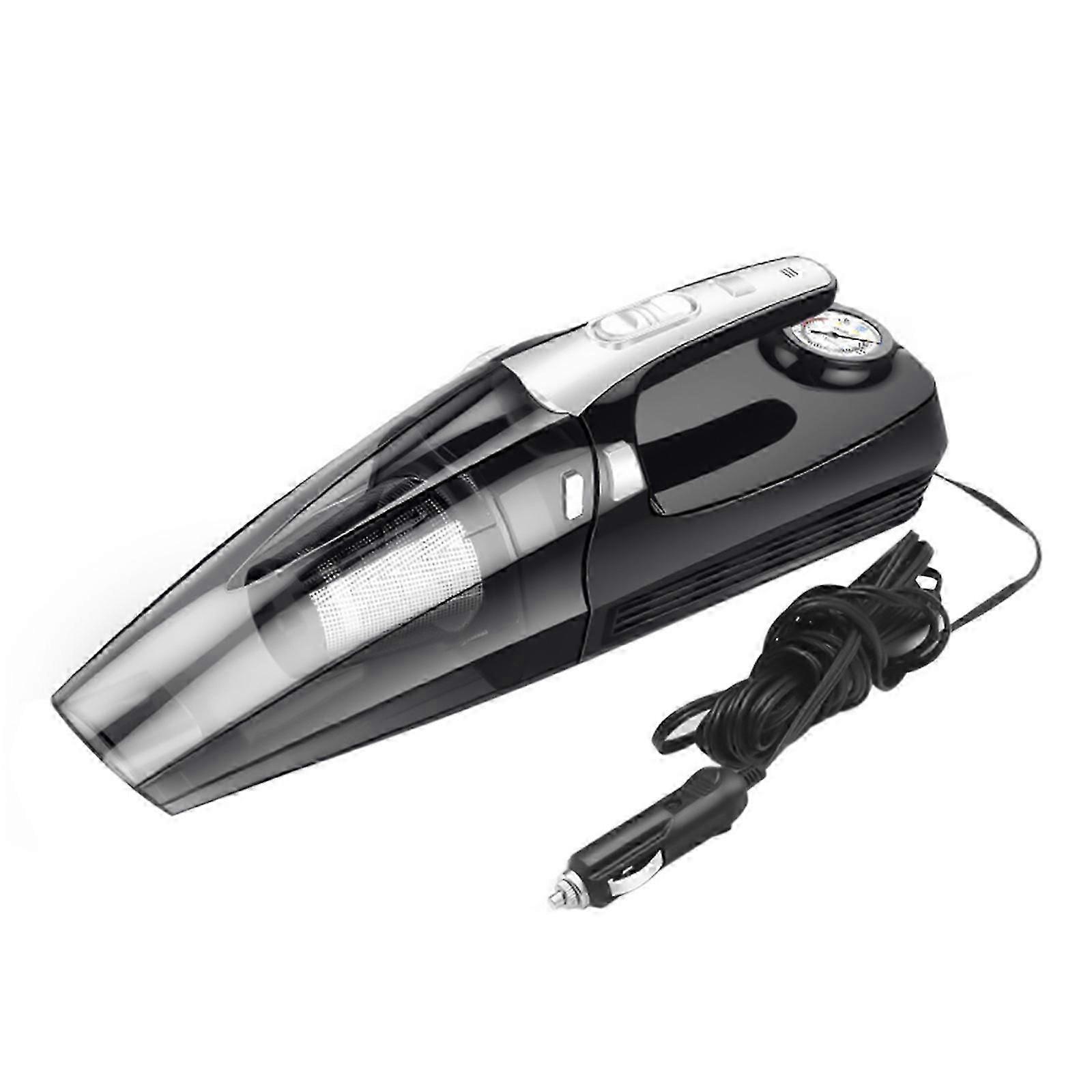 Car Vacuum Handheld Cleaner,Tire Inflator For Car,12V Auto Shut Off Compressor With Led Light,4 In 1 Portable Vacuum Cleaner With Pump