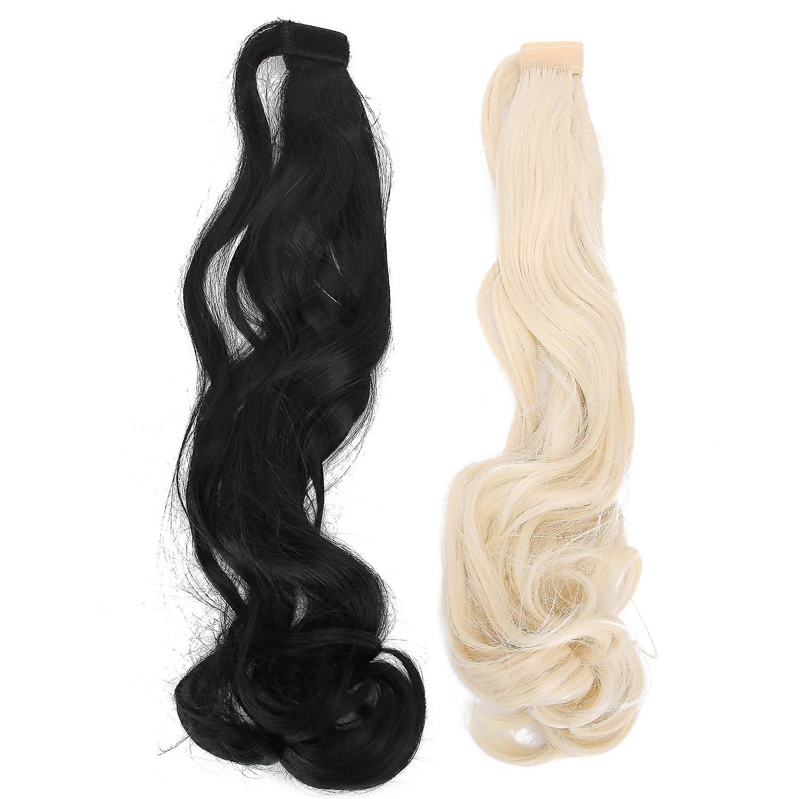 2pcs Curly Ponytail Wig Extensions with Hook & Loop