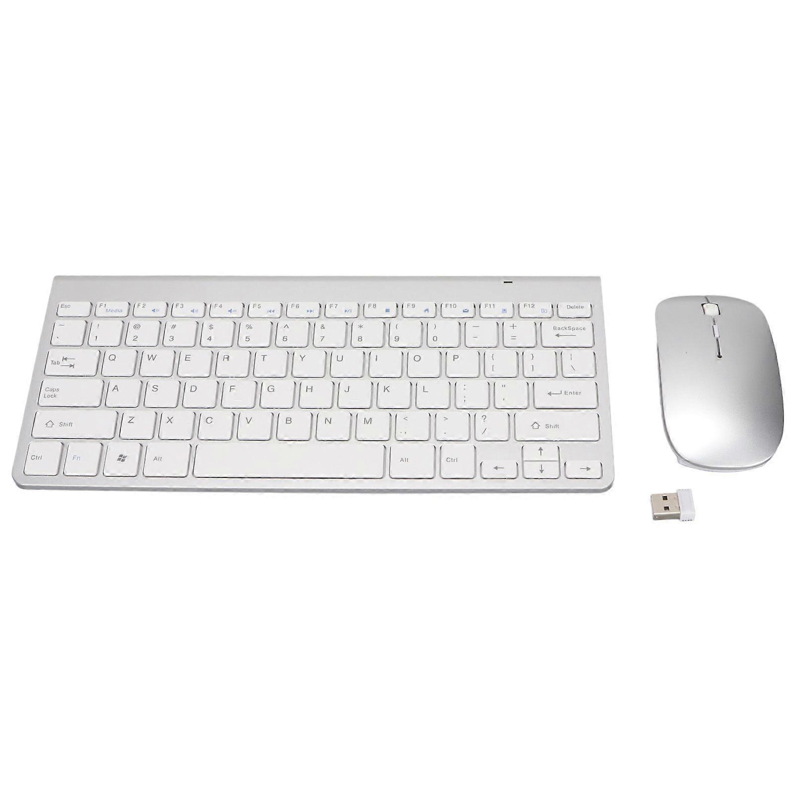 Wireless Keyboard and Mouse Combo with Silent, Adjustable DPI
