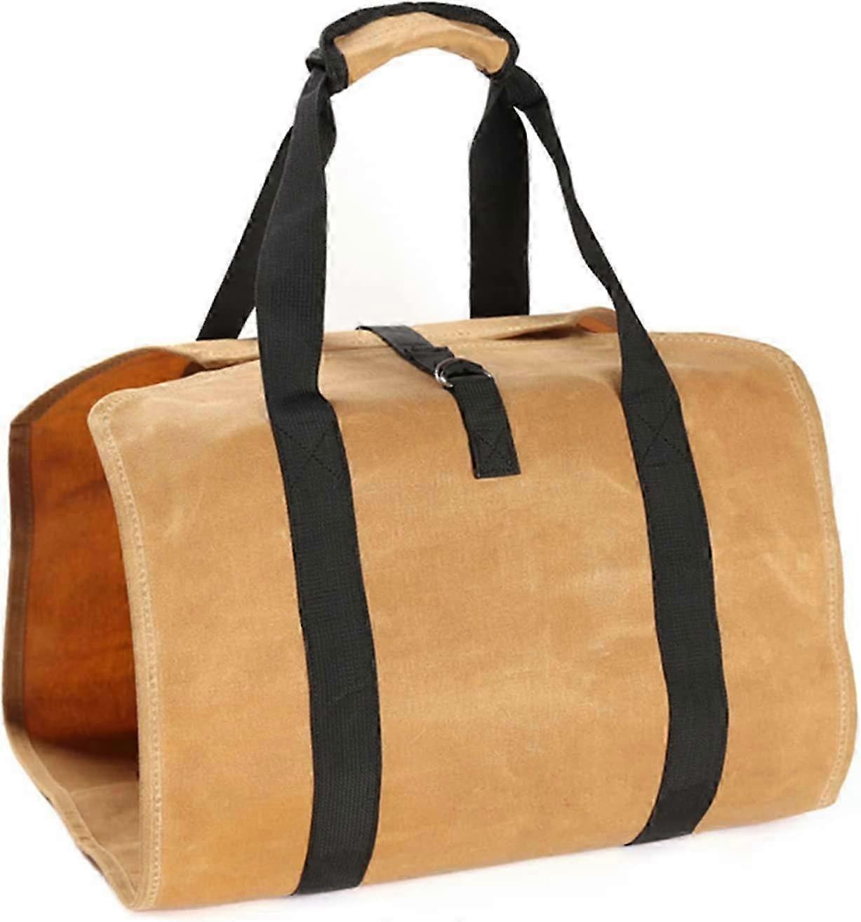 Canvas Firewood Log Bag,Log Basket,Firewood Storage Bag, with Handles Large Capacity(98*43cm)