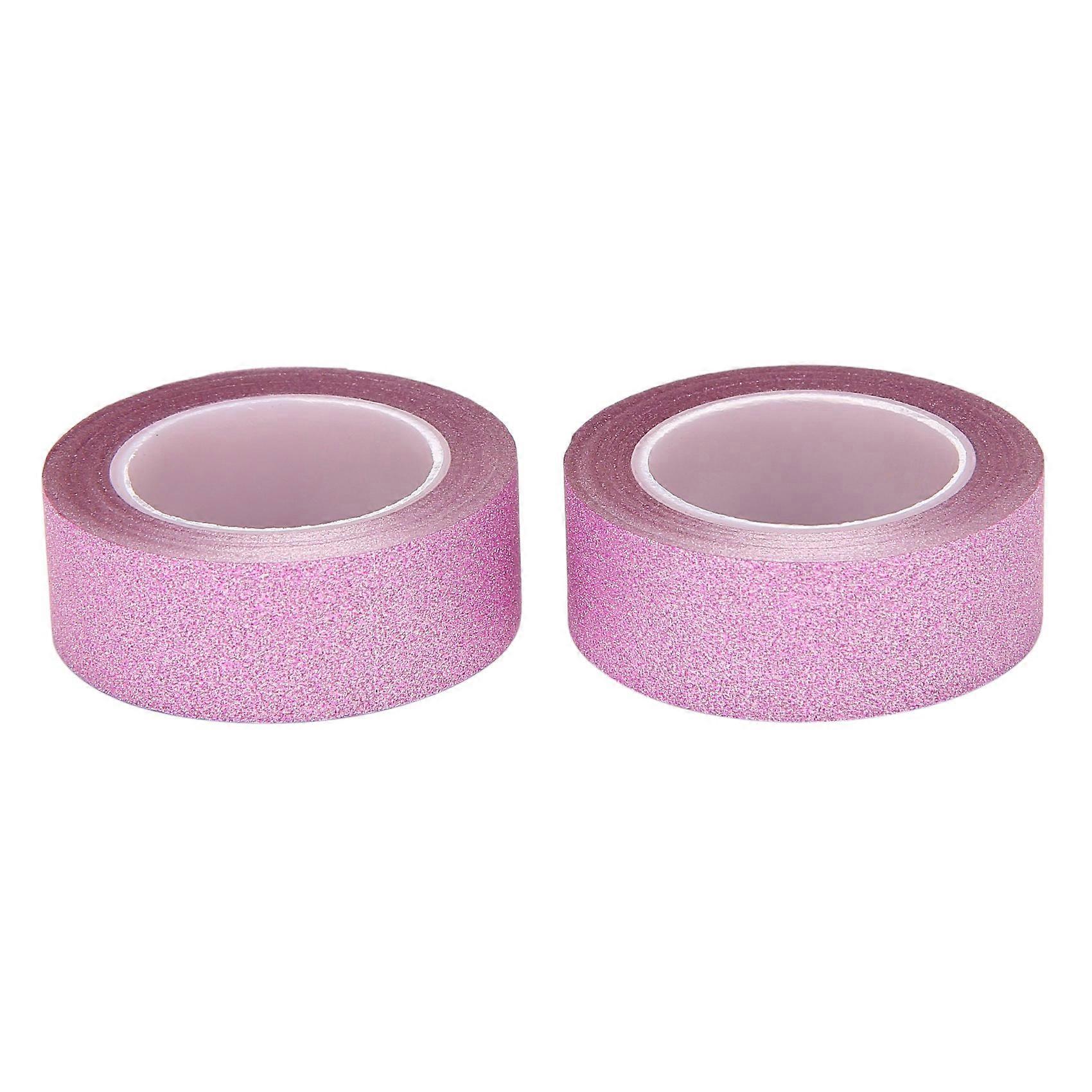 2 x 10M Glitter Washi Tape Stick Self Adhesive pink