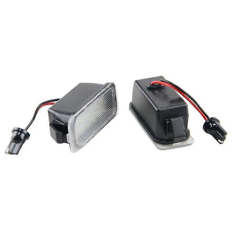 Black Transparent 2X Led Number License Plate Light For Focus Ii Fiesta Vii Mondeo Iv Kuga 2008-2019 Small