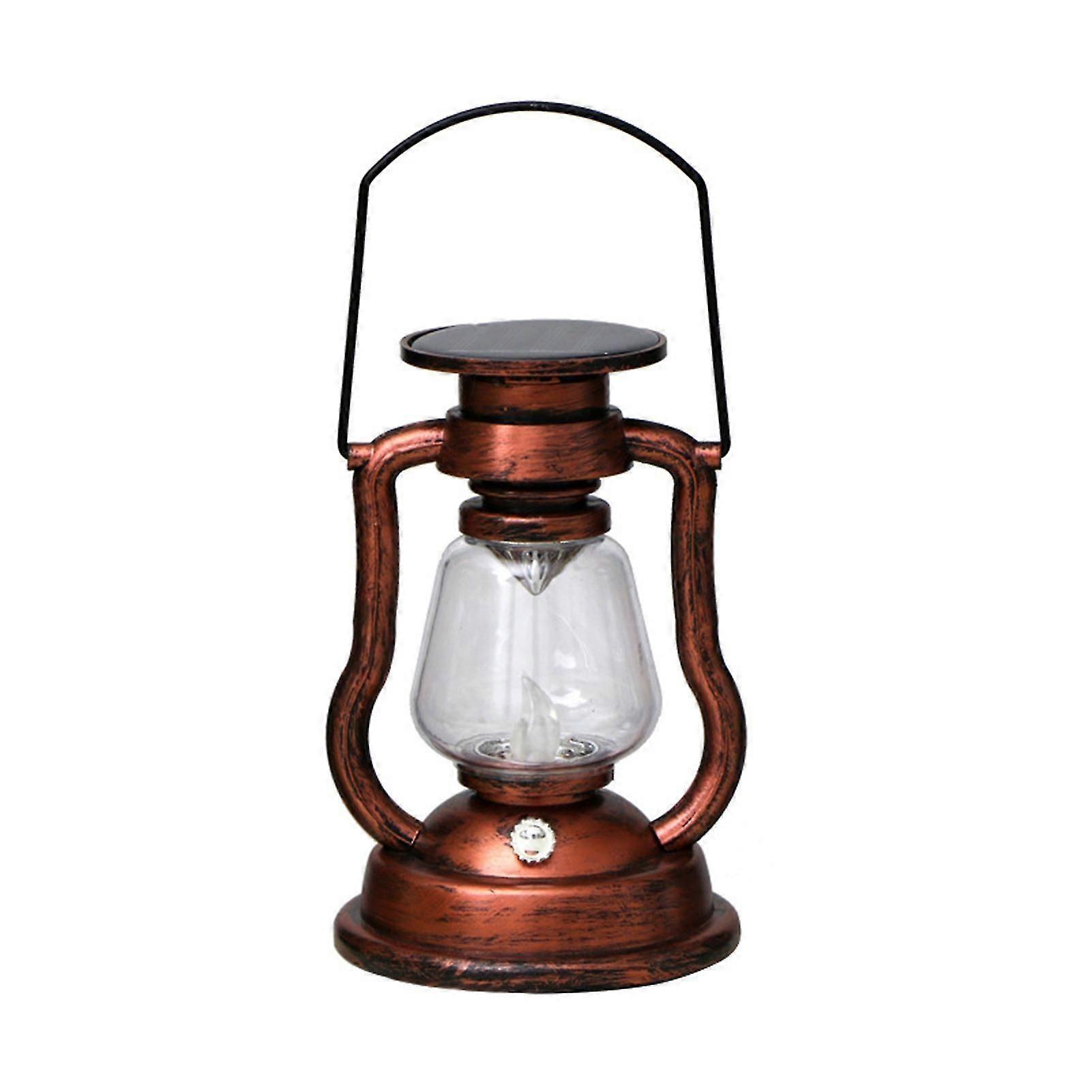 Retro Style Solar Led Kerosene Lamp Antique Waterproof Hanging Solar Light For Front Door Yard Tree Decor