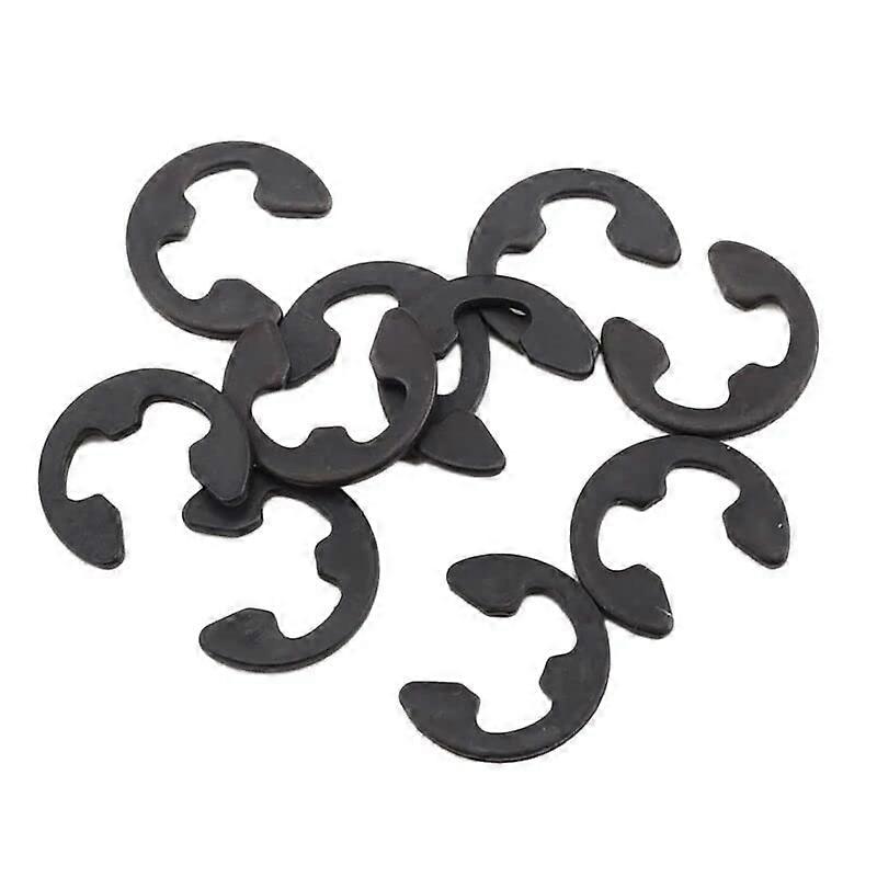 300pcs E-Clip 1.5/2/3/4/ 5/6/ 8/9/10mm Retaining Ring Assortment Kit black