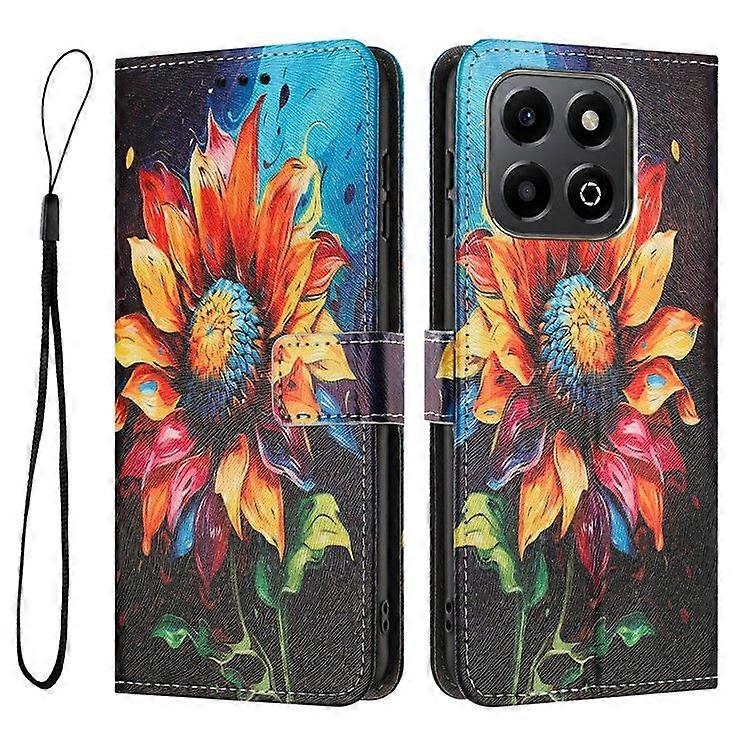 Leather Case For Honor 200 Smart 5G/ Play 9T Pattern Printing Wallet Phone Cover