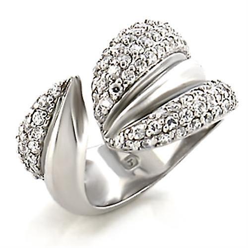 Ring AAA GRD CZ Clear 9W076 for Women Style Rhodium
