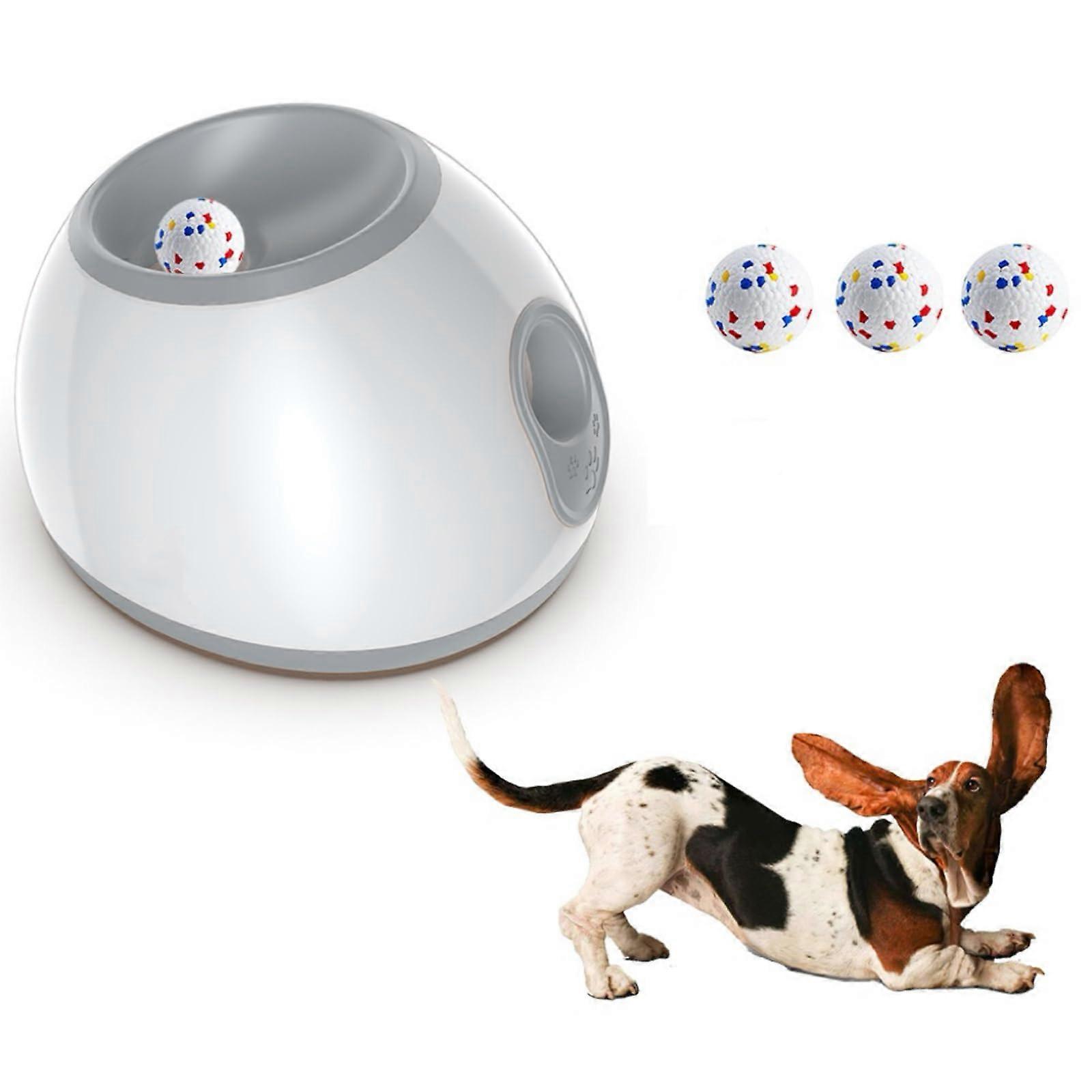 Interactive Dog Ball Thrower Launcher Automatic Adjustable 10-30 Ft for Small Medium Large Dogs