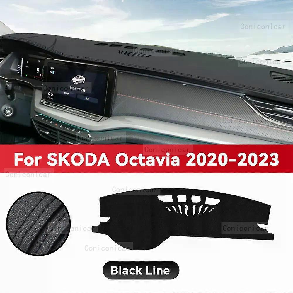 Dashboard Cover Mat Protective Pad For SKODA OCTAVIA 2020 2021 2022 2023 Car Accessories Dash Board Sunshade Carpet Dashmat