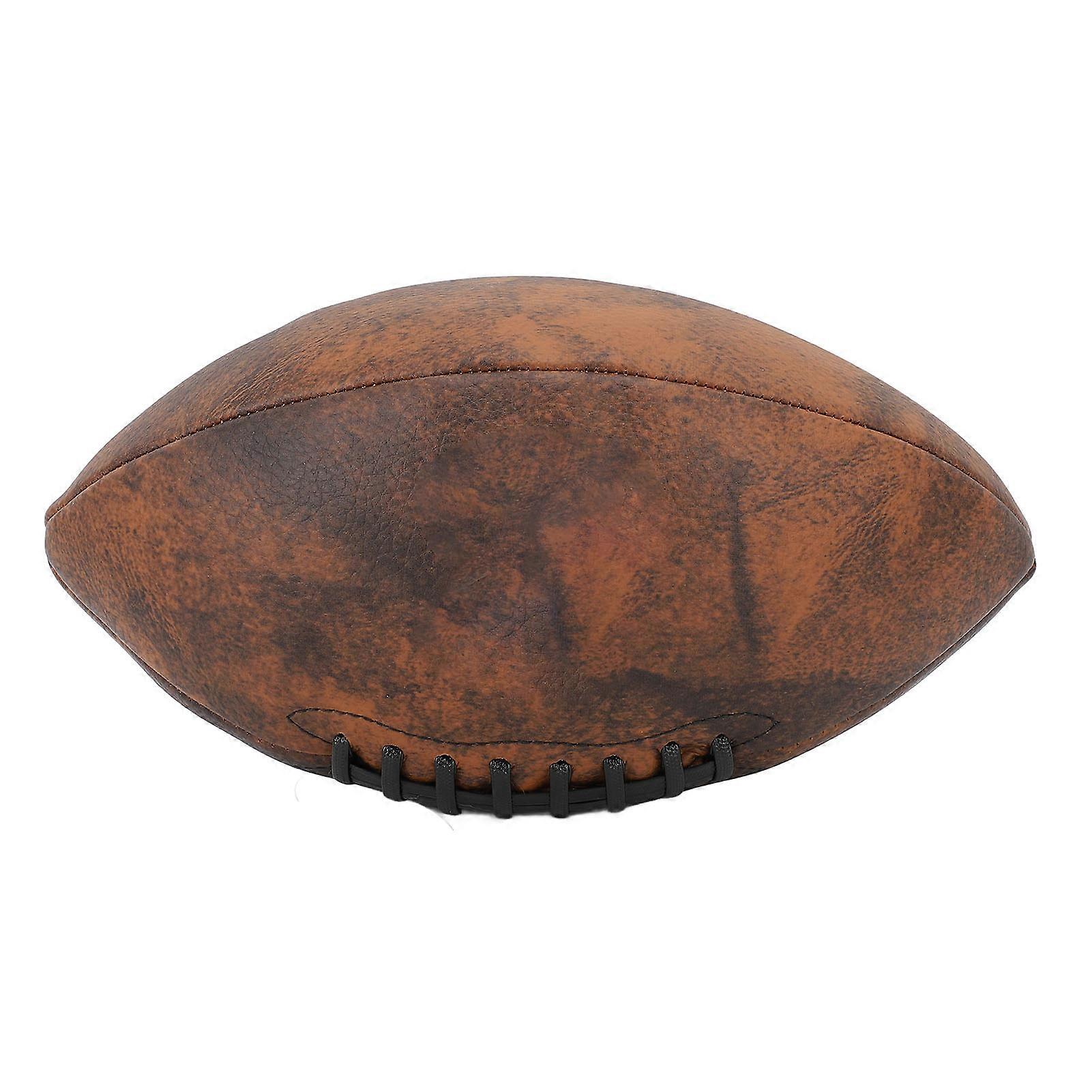 BuyWeek Training Rugby Ball, Size 9 Training Ball PU Elasticity Vintage Training Sports Football for Game Match Son Boyfriend Dad