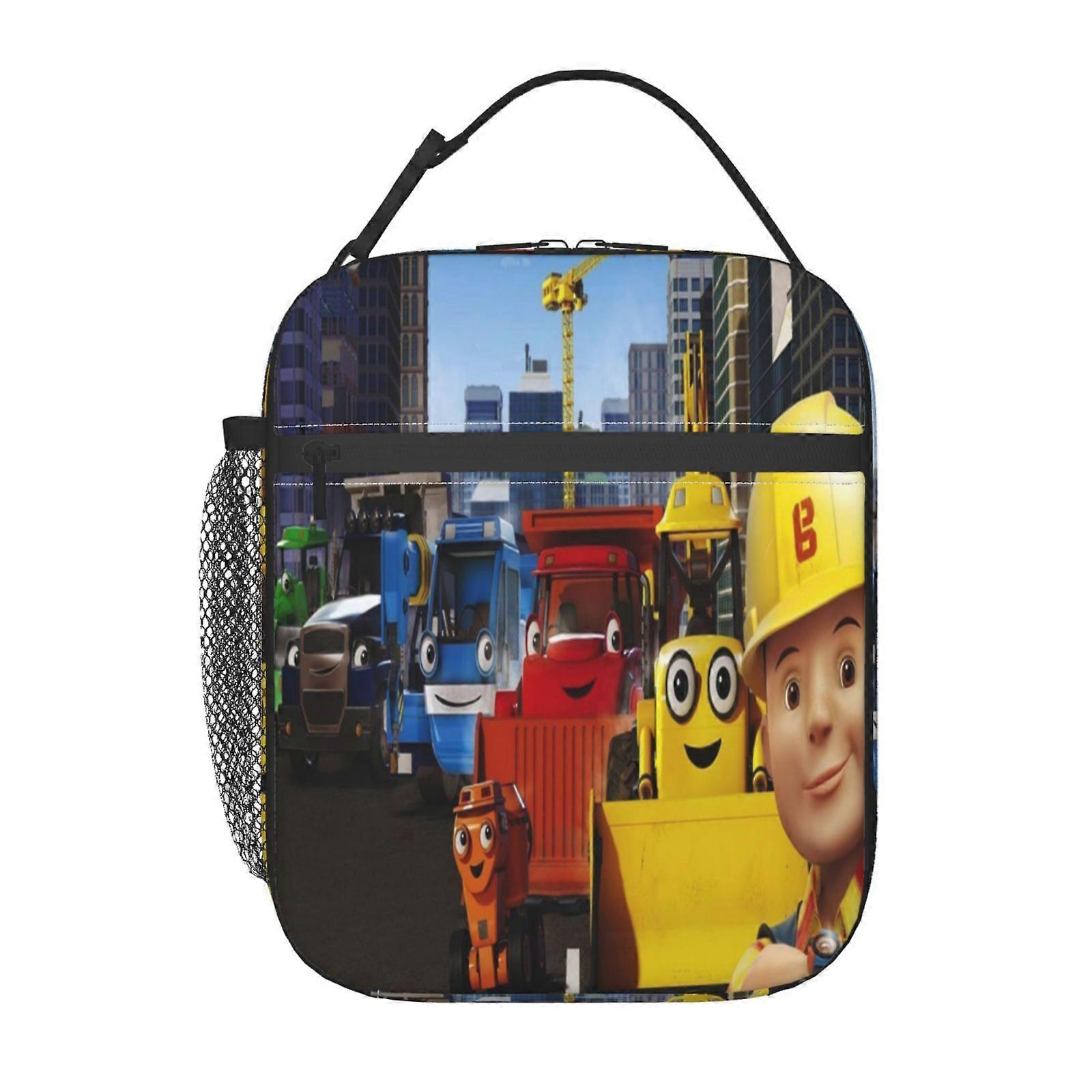 e100 Bob the Builder حقيبة غداء لوحة أمامية شفافة ، تصميم عرض سريع بدون فتح ، موفر للوقت للمحترفين المشغولين k100