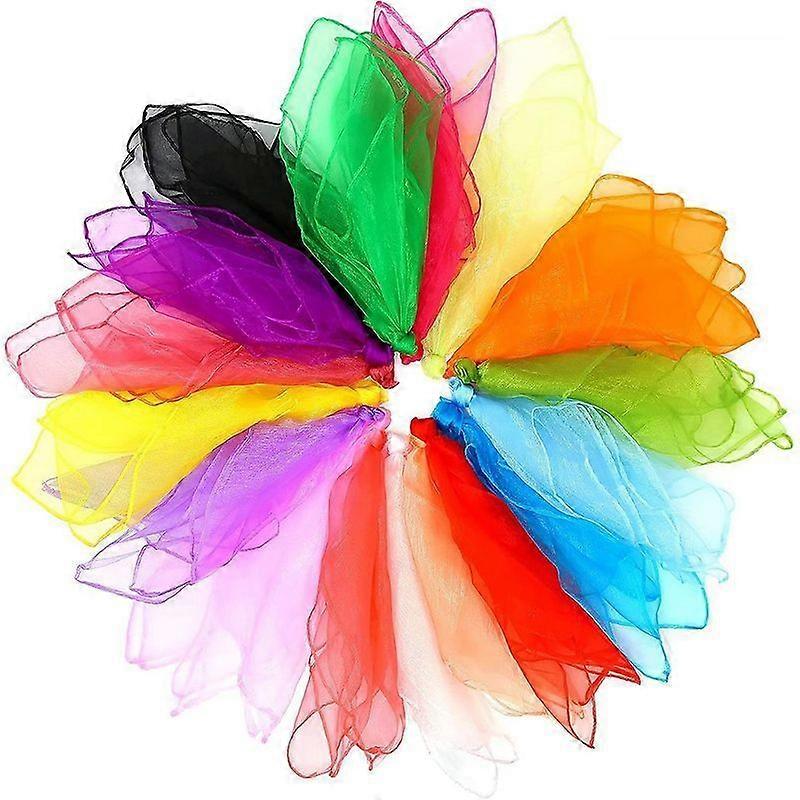Lebanghui 20 juggling towels, colorful towels in 20 colors, dance towels for dancing, juggling, sensory, dance towels 60 x 60 cm