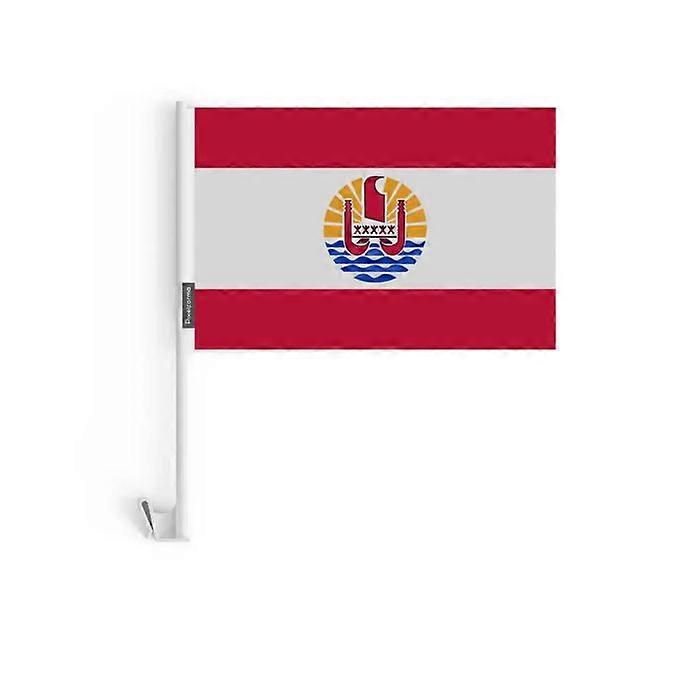 Flag - French Polynesia - 10 pieces - 14 x 21 cm - Polyester - Double-sided print