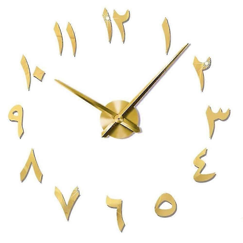 Mute Diy Frameless Large Wall Clock Arabic Numerals Wall Clocks