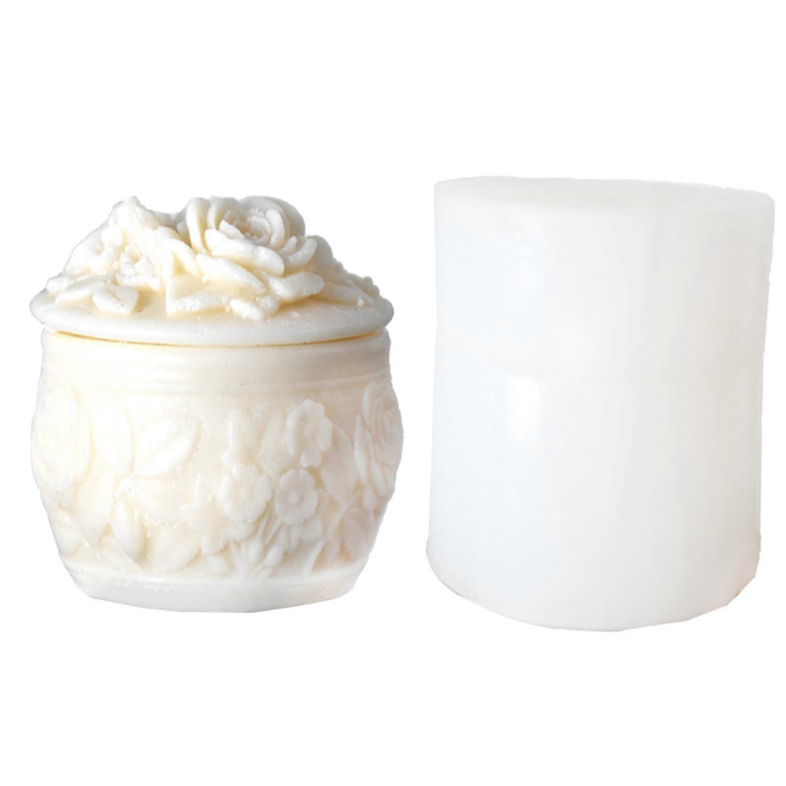 2Pcs קריסטל שרף סיליקון תבניות יום הולדת ורד דקורטיבי אחסון תיבת עובש עבור DIY עיצוב הבית תכשיטי אחסון ססגוניות