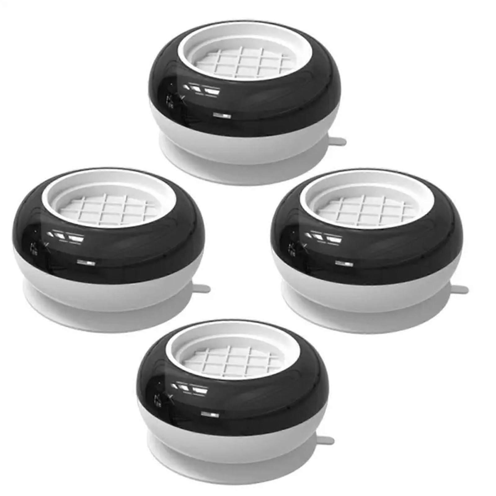 Washer Vibration Pads, Anti-Vibration Machine Support Feet, Stabilizing Base, 4 White Rubber Pads for Washing Machines