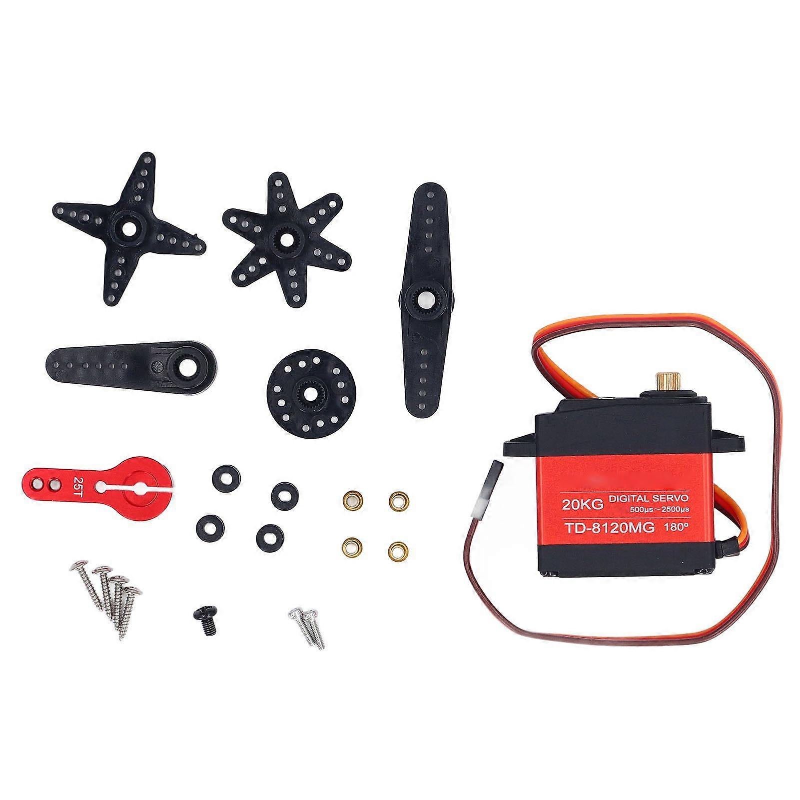 High quality  TD-8120MG 180 with 1 metal rudder arm 20KG digital servo high