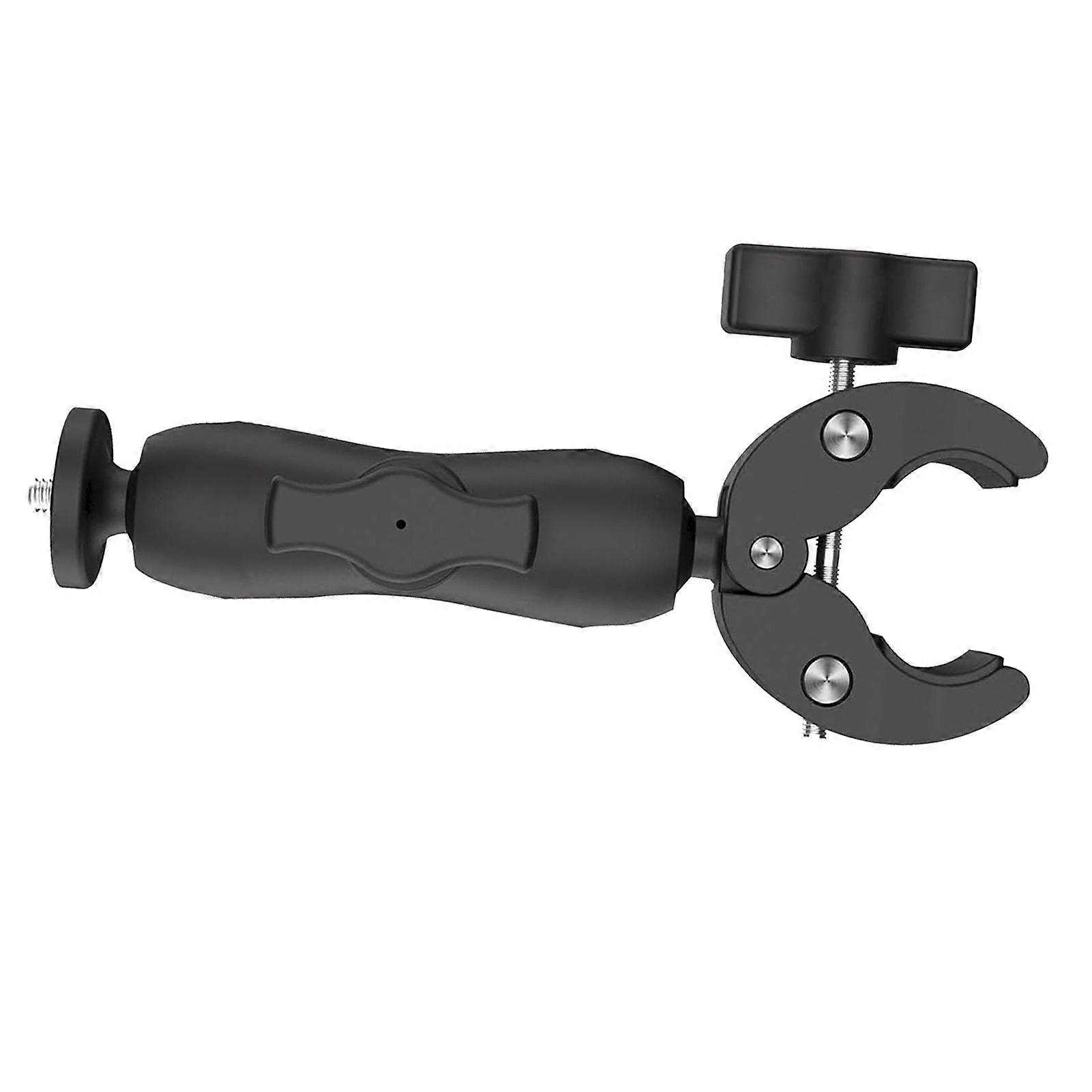 Pole Clamp Mount for Mini Satellite Device Universal Adjustable Angle Bracket with Adapter On RV Ladders Yacht Poles Mount and Black Adapter 