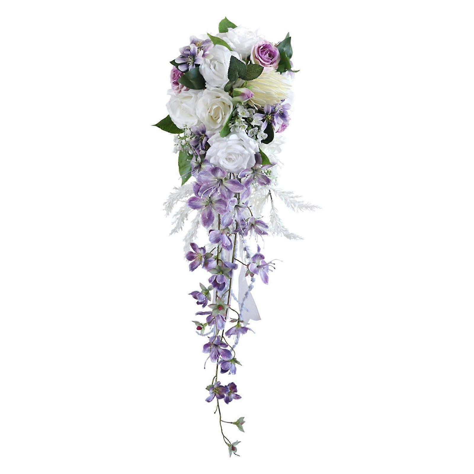Bridal bouquets for the bride, cascading flower bouquets for the bride, artificial rose bouquets for wedding ceremony