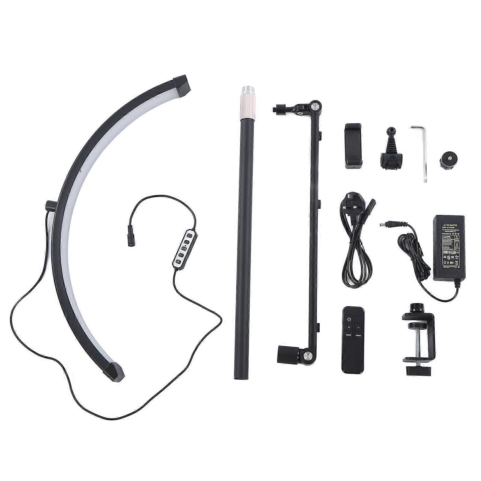 Adjustable LED Half Moon Beauty Lamp: 36W Energy-Saving Light with 360° Rotation & Remote