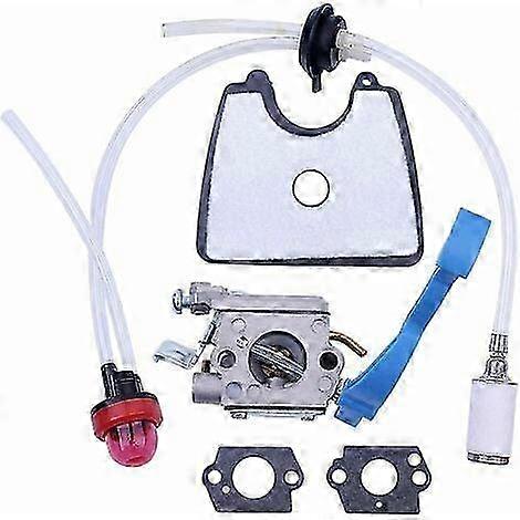 Carburetor Kit for a Leaf Blower, Includes Carburetor, Gaskets, Line, Fuel Filter, Primer Bulb, Air Filter, and Cable Grommet