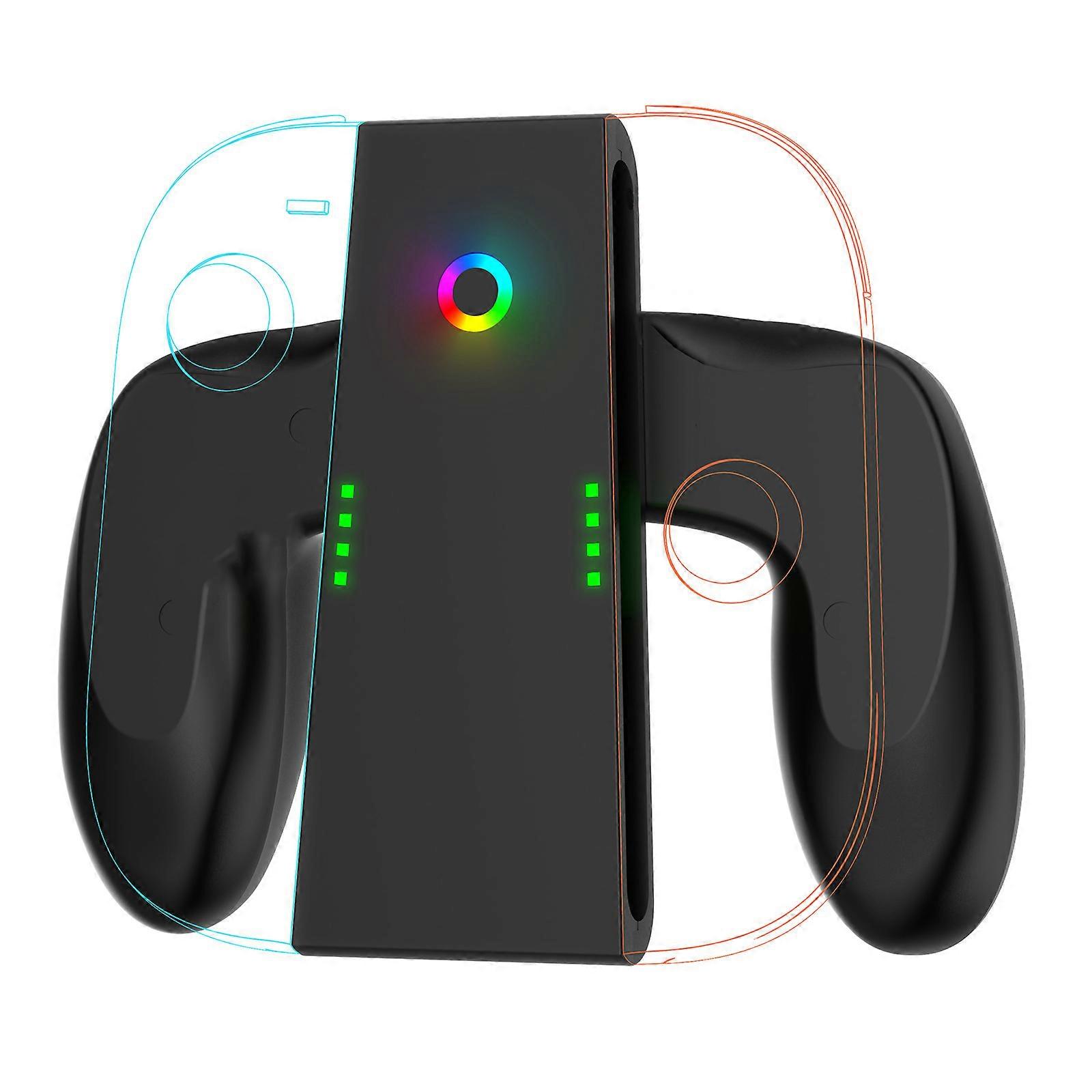 Controller Charging Dock with Ergonomic Handle for Switch2 Overcurrent Protections and Travel Friendly