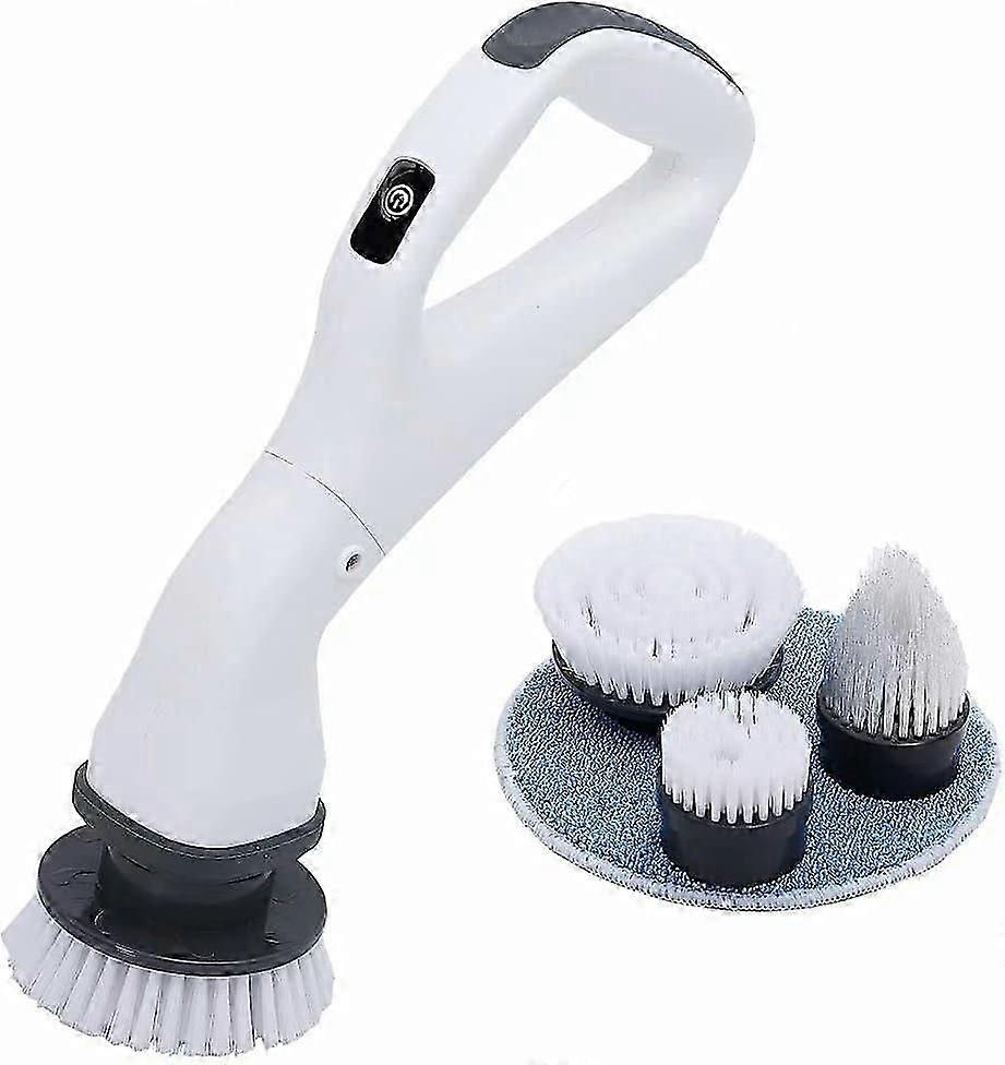 4 In 1 Cordless Electric Spin Scrubber Drill Brush Kit Handheld