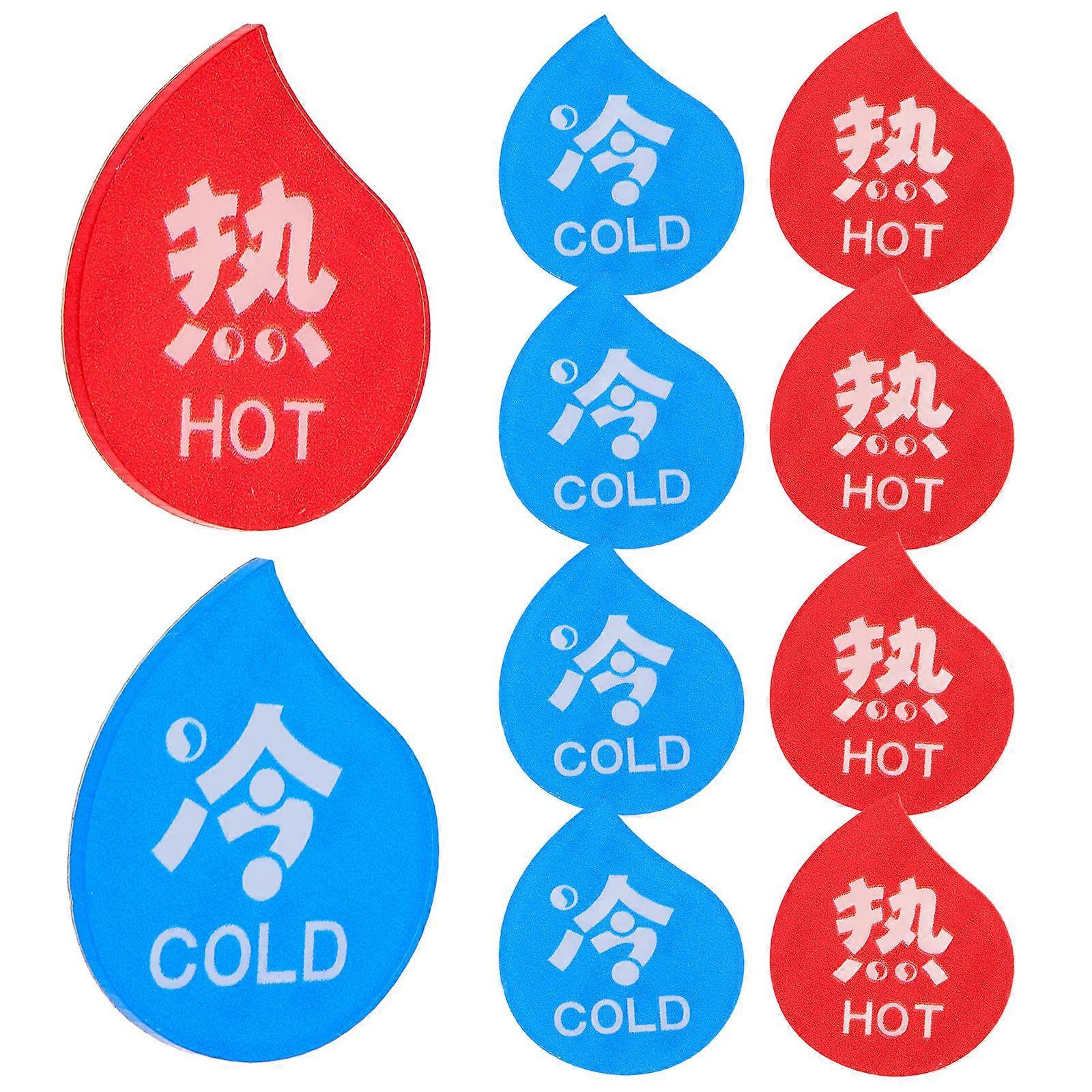 5 Durable Hot & Cold Water Signs for Bathrooms, Hotels & Restaurants – Easy to Use Temperature Labels for Sinks and Faucets