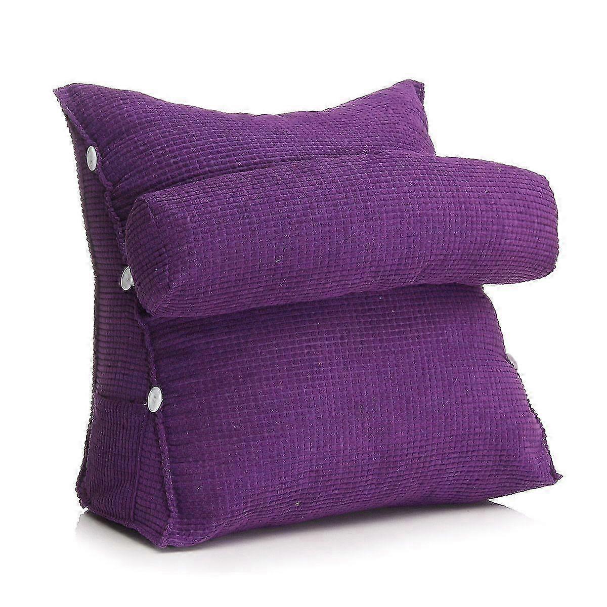 Pearl Wool Adjustable Wedge Pillow, Memory Foam Core For Dorm Bedding Essentials, Ergonomically Supports Sitting And Reading, Removable Velvet Cover,