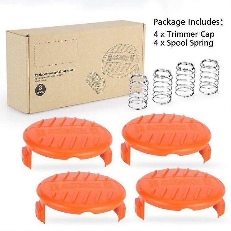 100-P Spool Cover Set for Black Decker Replacement Parts with 4 Cap + 4 Spring