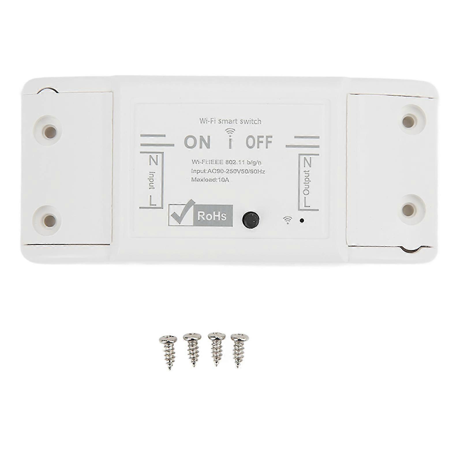 Smart WiFi Relay Switch: Remote Control, Timer Settings, Durable, Easy DIY Installation