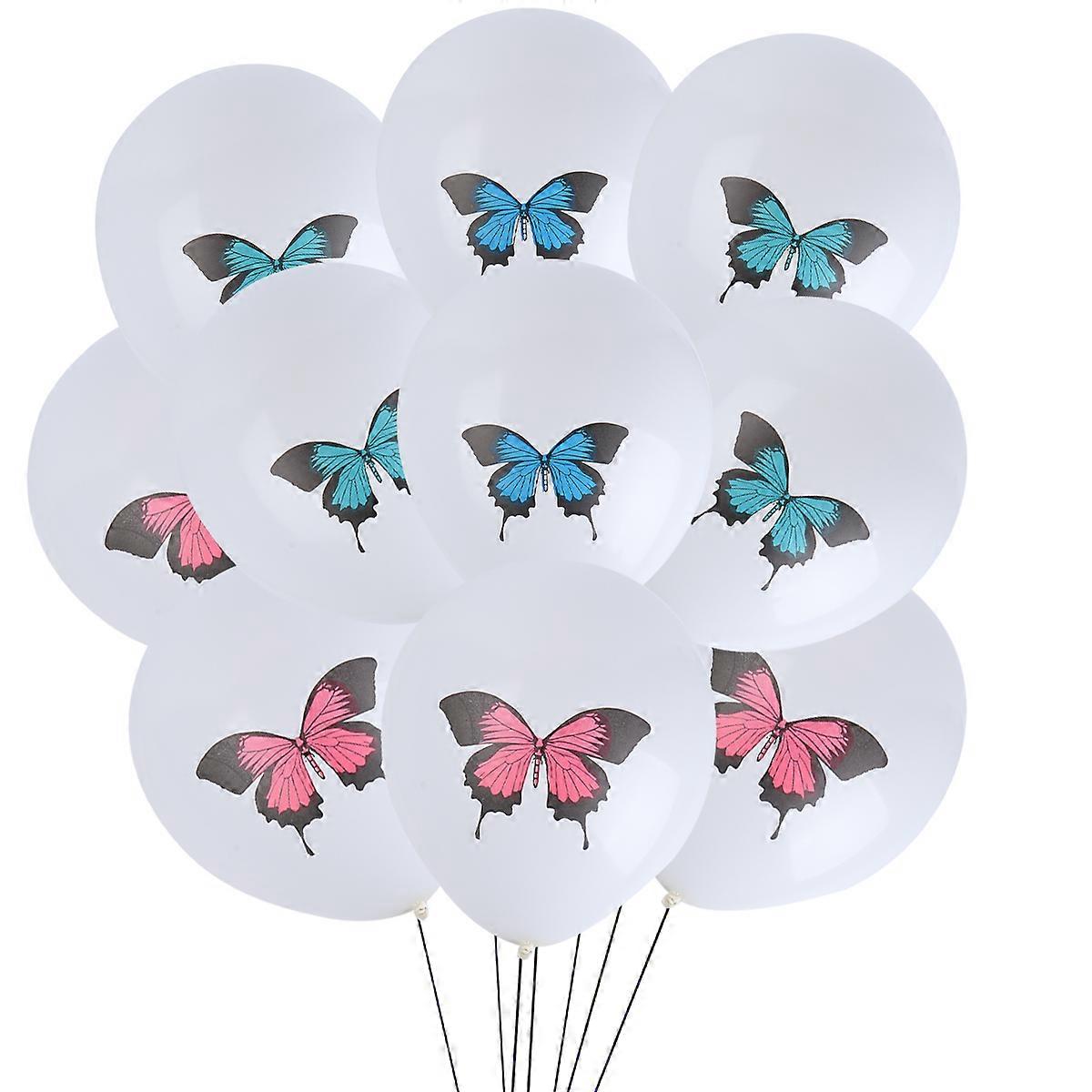 Cor sortida Swallowtail em forma de balão festa atmosfera decorativa 12 polegadas látex 20pcs