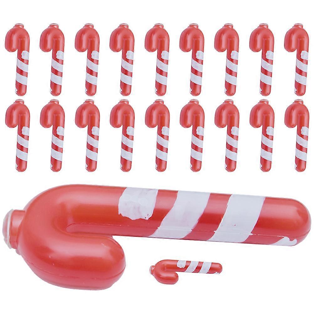 Candy Cane Theme Decorations Indoor Light Adorable Lamp Pendant Red 5.95X3.12X0.40cm Plastic 20Set