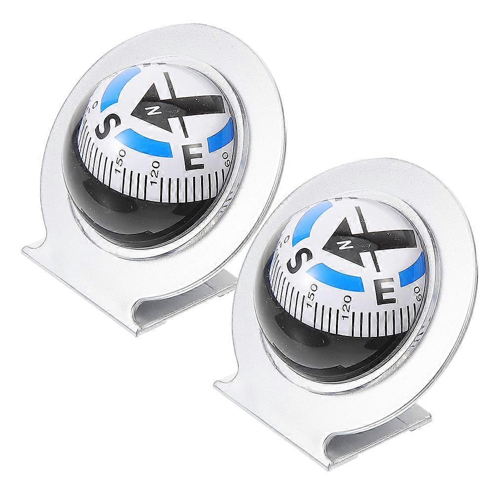 Auto Interior Compass Car Clinometer Large Size For Camping And Road Trips Assorted Color Navigation Guidance 2Pack