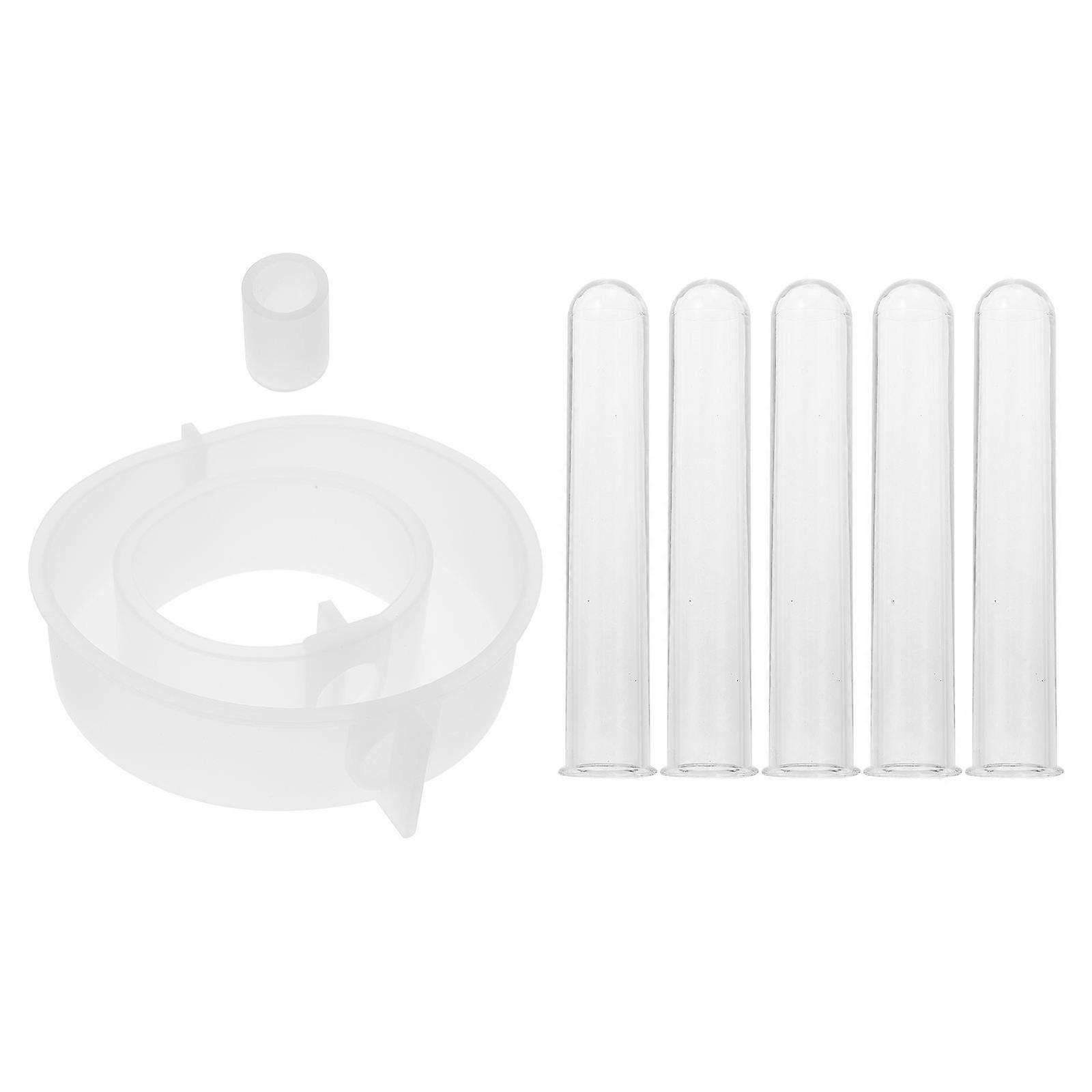 Flexible 7pcs Silicone Mold Set for DIY Flower Vases – Durable Craft Moulds for Home Decor & Creative Art Projects